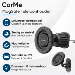 Sale MagSafe Telefoonhouder Auto - Zwart Telefoon & Tablethouders