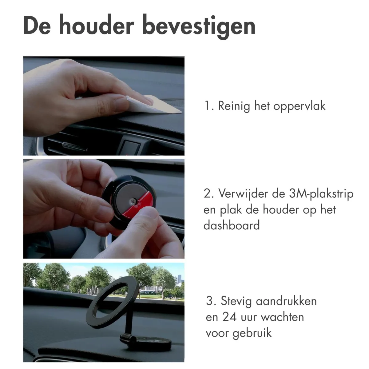 Clearance MagSafe Telefoonhouder Dashboard - Zwart Telefoon & Tablethouders