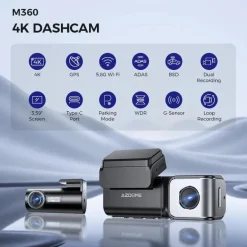 Sale M360 2CH 4K Wifi GPS 64gb dashcam Dashcams