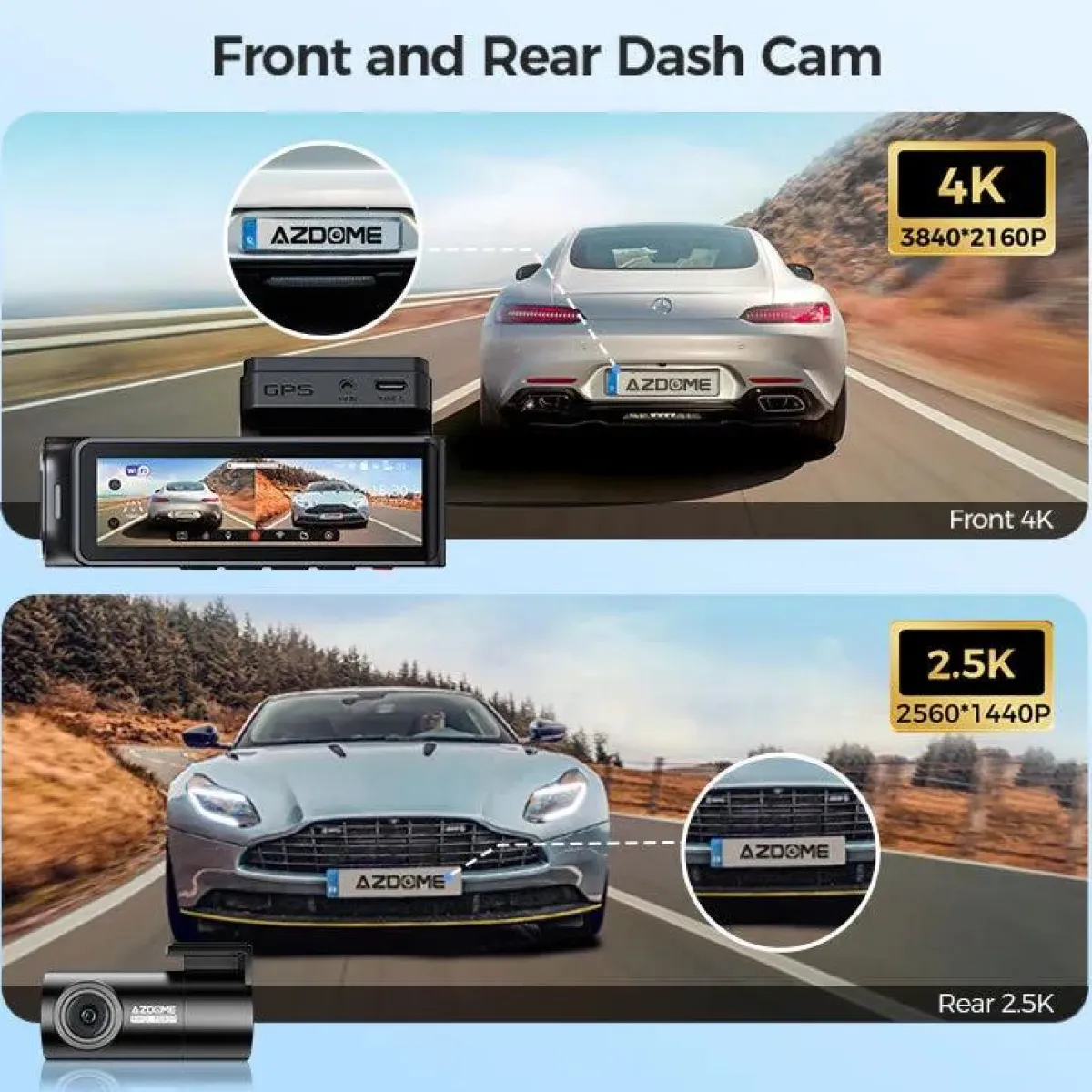 Sale M360 2CH 4K Wifi GPS 64gb dashcam Dashcams