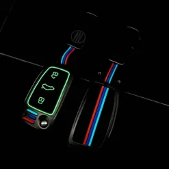Best Metalen Sleutelhoesje voor Audi grijs C3 Autosleutelhoesjes