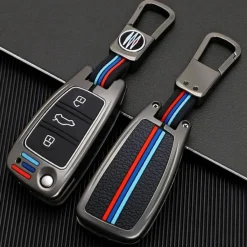 Best Metalen Sleutelhoesje voor Audi grijs C3 Autosleutelhoesjes