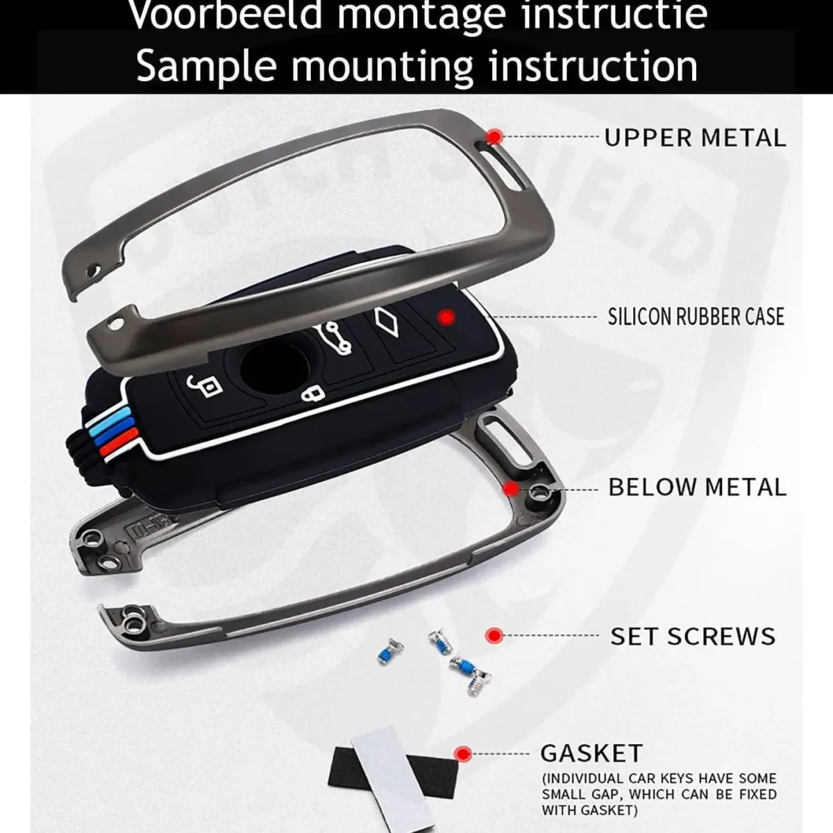 Hot Metalen Sleutelhoesje voor Bmw grijs A4 Autosleutelhoesjes