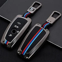 Hot Metalen Sleutelhoesje voor Bmw grijs A4 Autosleutelhoesjes