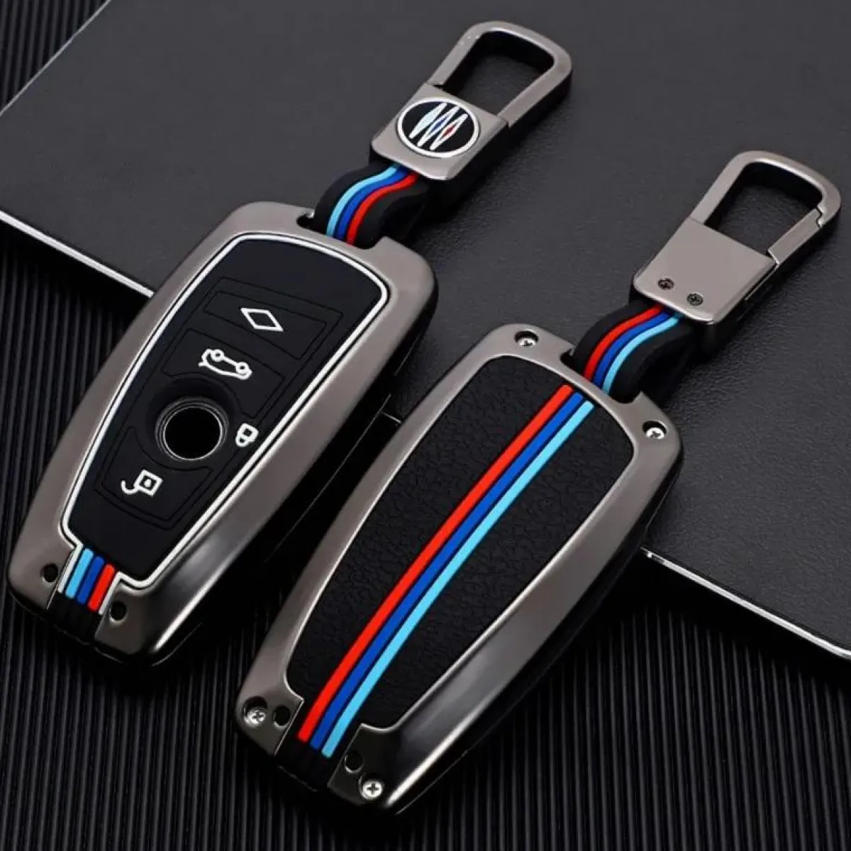 Hot Metalen Sleutelhoesje voor Bmw grijs A4 Autosleutelhoesjes