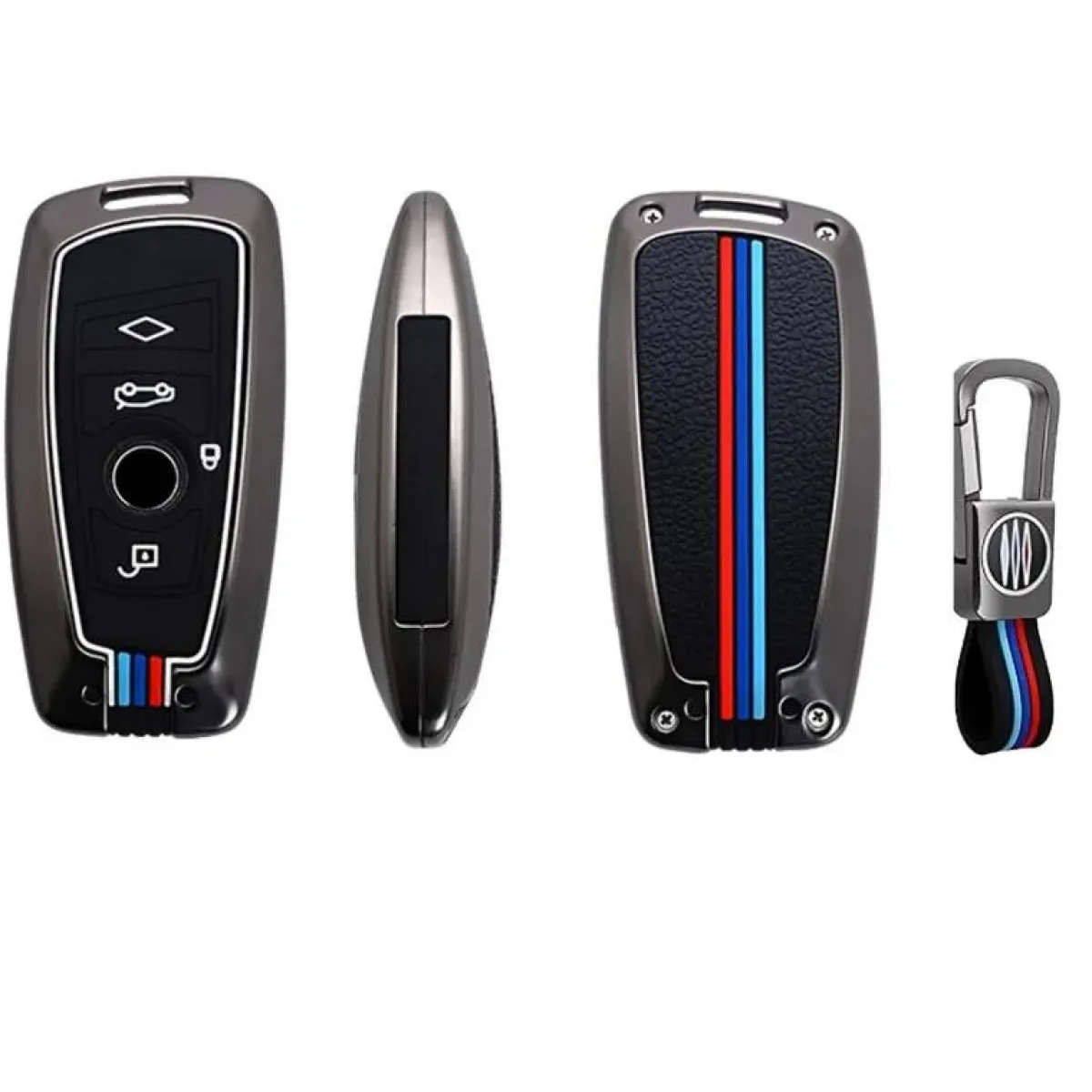 Hot Metalen Sleutelhoesje voor Bmw grijs A4 Autosleutelhoesjes