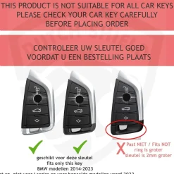 Hot Metalen Sleutelhoesje voor Bmw grijs B4APU Autosleutelhoesjes