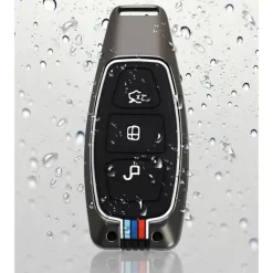 Discount Metalen Sleutelhoesje voor Ford grijs K3 Autosleutelhoesjes