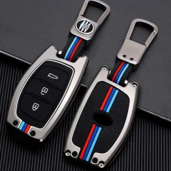 Hot Metalen Sleutelhoesje voor Hyundai grijs A3B Autosleutelhoesjes