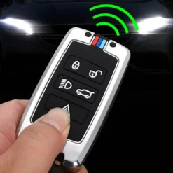 Metalen Sleutelhoesje voor Jaguar grijs B5 Autosleutelhoesjes