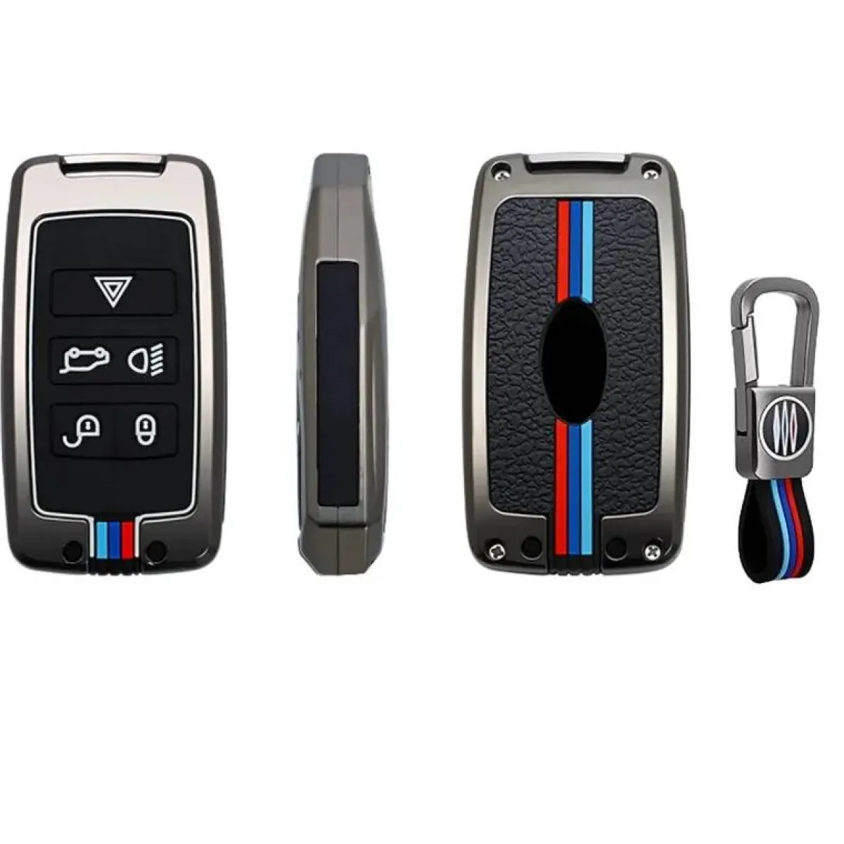 Metalen Sleutelhoesje voor Jaguar grijs B5 Autosleutelhoesjes
