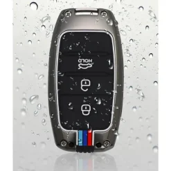 Discount Metalen Sleutelhoesje voor Kia grijs A3A Autosleutelhoesjes