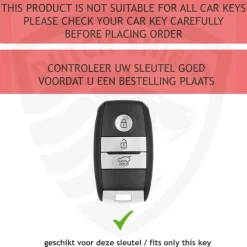 Discount Metalen Sleutelhoesje voor Kia grijs A3A Autosleutelhoesjes