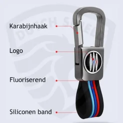 Discount Metalen Sleutelhoesje voor Kia grijs C5 Autosleutelhoesjes
