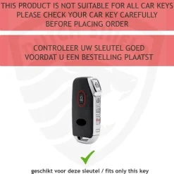 Discount Metalen Sleutelhoesje voor Kia grijs C5 Autosleutelhoesjes