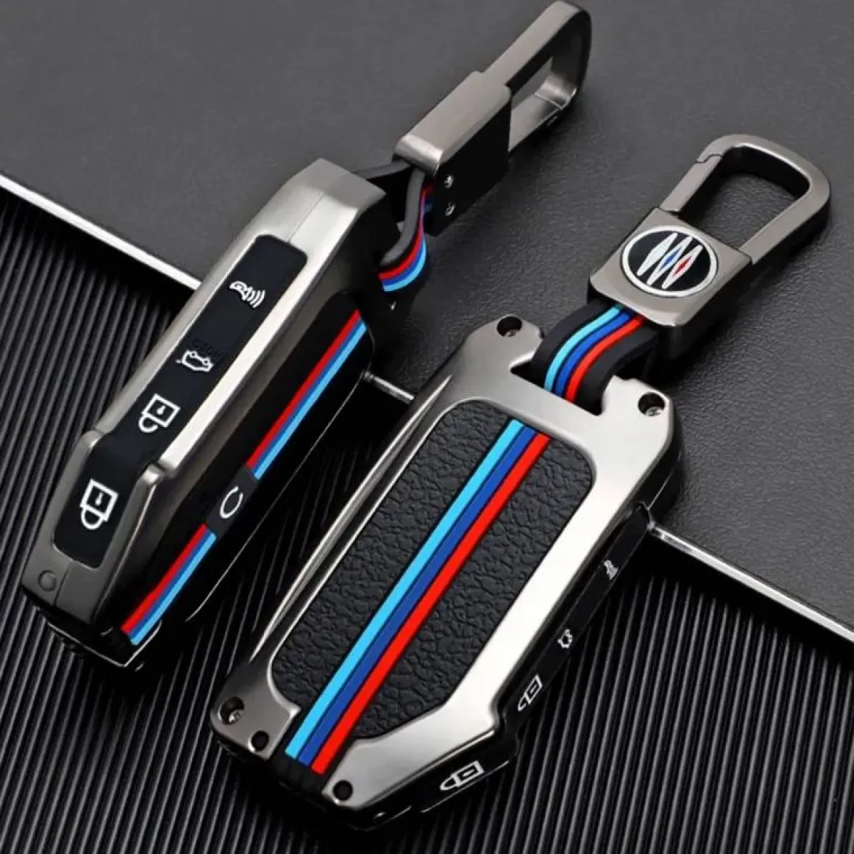 Discount Metalen Sleutelhoesje voor Kia grijs C5 Autosleutelhoesjes