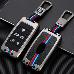 New Metalen Sleutelhoesje voor Landrover grijs B5 Autosleutelhoesjes