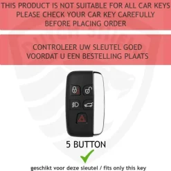 Discount Metalen Sleutelhoesje voor Landrover grijs A5 Autosleutelhoesjes