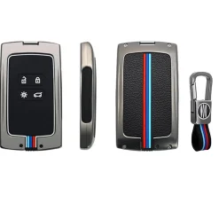 Outlet Metalen Sleutelhoesje voor Mitsubishi grijs A Autosleutelhoesjes