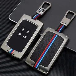Outlet Metalen Sleutelhoesje voor Mitsubishi grijs A Autosleutelhoesjes