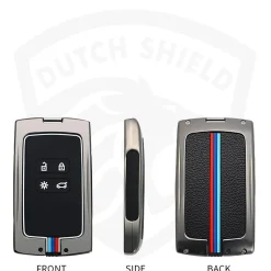 Outlet Metalen Sleutelhoesje voor Mitsubishi grijs A Autosleutelhoesjes