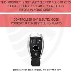 Discount Metalen Sleutelhoesje voor Mercedes grijs A3 Autosleutelhoesjes