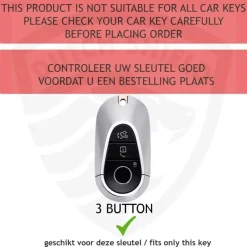 Best Metalen Sleutelhoesje voor Mercedes grijs C3 Autosleutelhoesjes