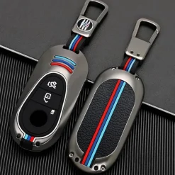 Best Metalen Sleutelhoesje voor Mercedes grijs C3 Autosleutelhoesjes