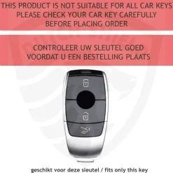 Sale Metalen Sleutelhoesje voor Mercedes grijs B3 Autosleutelhoesjes