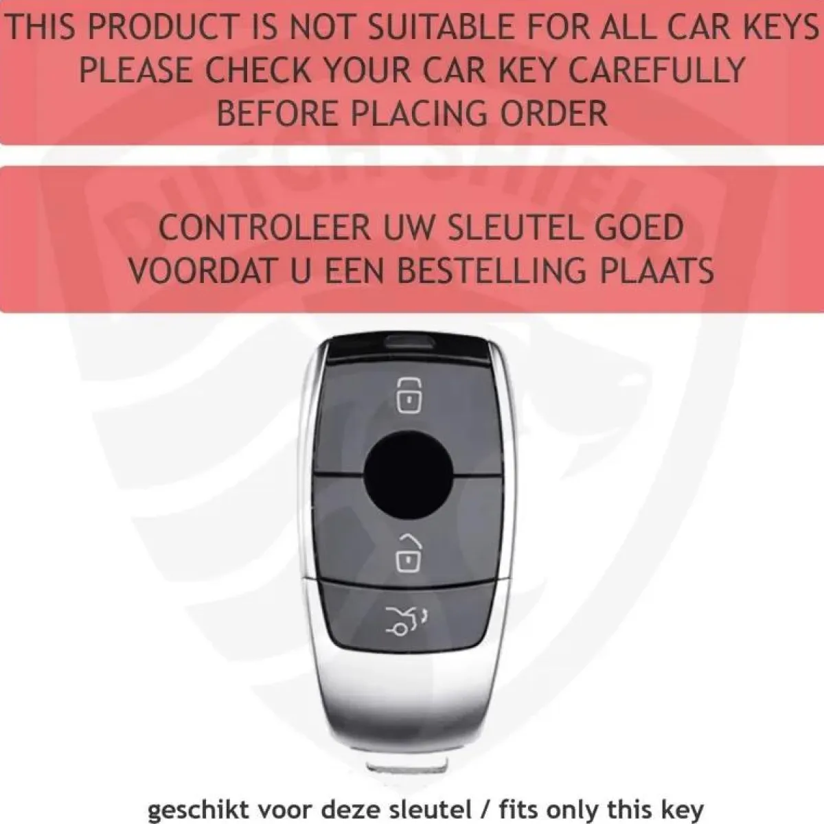 Sale Metalen Sleutelhoesje voor Mercedes grijs B3 Autosleutelhoesjes