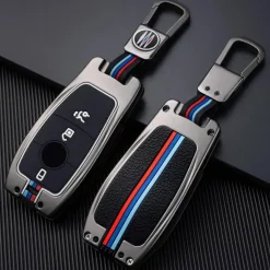 Sale Metalen Sleutelhoesje voor Mercedes grijs B3 Autosleutelhoesjes