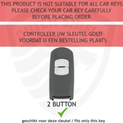 Discount Metalen Sleutelhoesje voor Mazda grijs A2 Autosleutelhoesjes