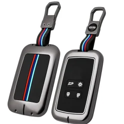 Hot Metalen Sleutelhoesje voor Mitsubishi grijs B Autosleutelhoesjes