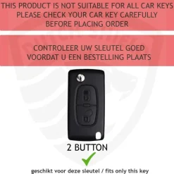Outlet Metalen Sleutelhoesje voor Peugeot grijs D2 Autosleutelhoesjes