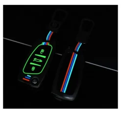 Online Metalen Sleutelhoesje voor Peugeot grijs C3 Autosleutelhoesjes