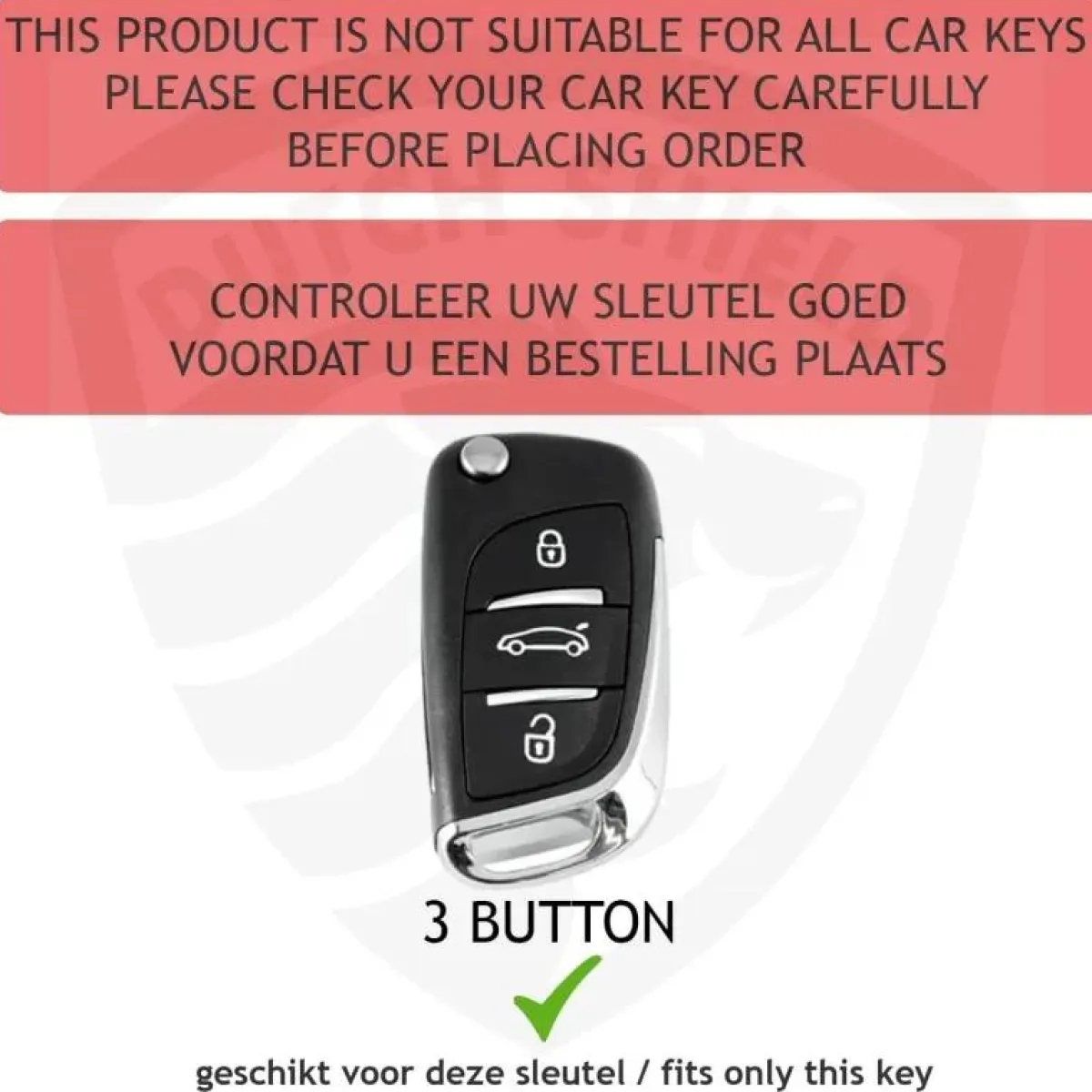 Online Metalen Sleutelhoesje voor Peugeot grijs C3 Autosleutelhoesjes