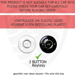 New Metalen Sleutelhoesje voor Smart #1 - Smart #3 Autosleutelhoesjes