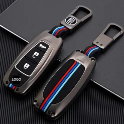 Discount Metalen Sleutelhoesje voor Suzuki grijs A3B Autosleutelhoesjes