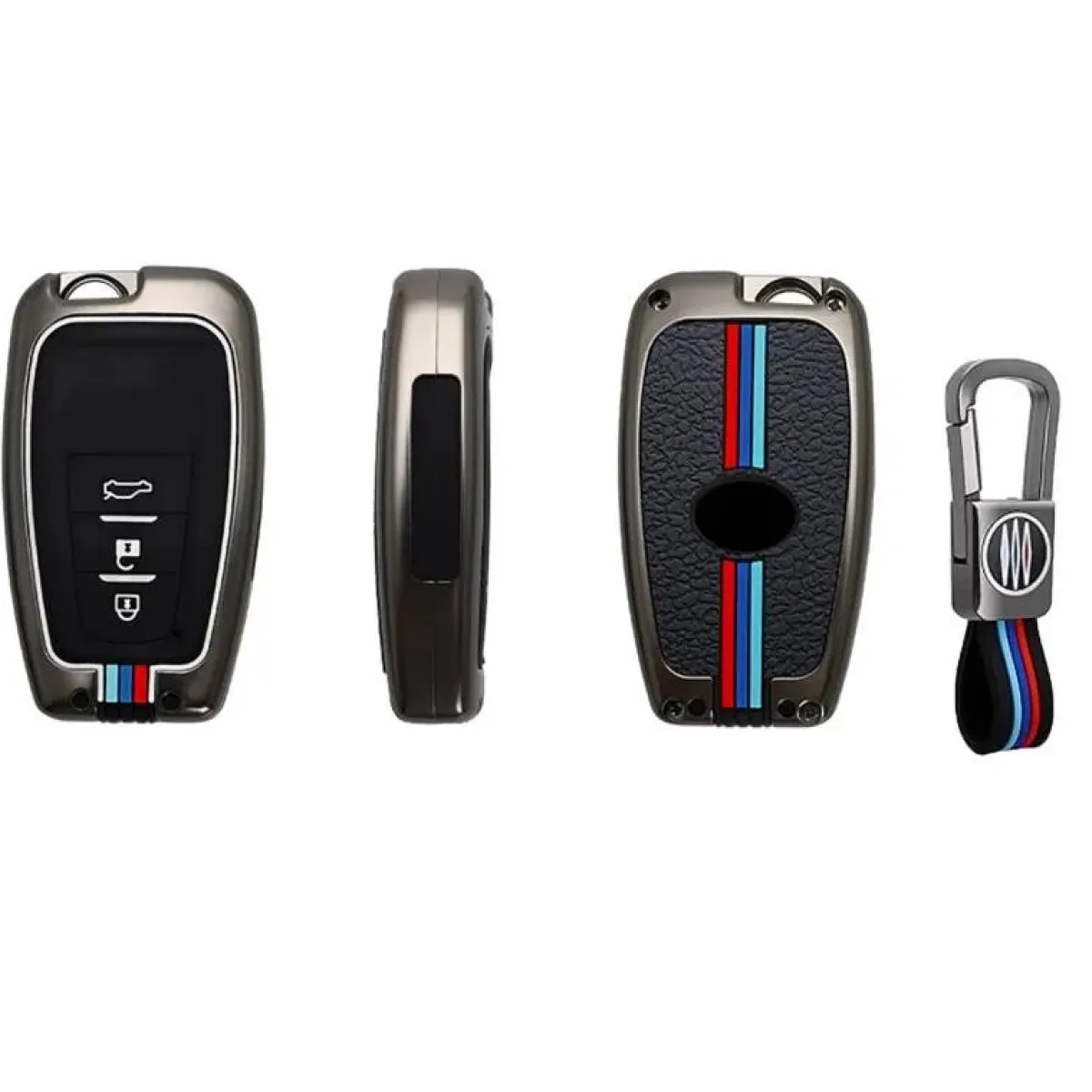 New Metalen Sleutelhoesje voor Toyota grijs B3A Autosleutelhoesjes