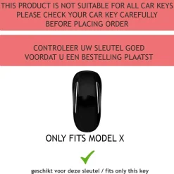 Outlet Metalen Sleutelhoesje voor Tesla Model X grijs B Autosleutelhoesjes