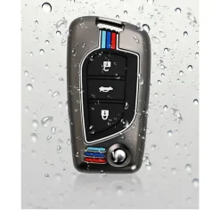 Metalen Sleutelhoesje voor Toyota grijs C3 Autosleutelhoesjes