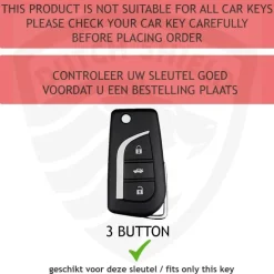 Metalen Sleutelhoesje voor Toyota grijs C3 Autosleutelhoesjes