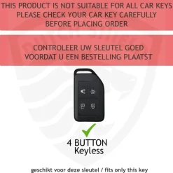 Outlet Metalen Sleutelhoesje voor Volvo Truck - 4 knoppen Autosleutelhoesjes