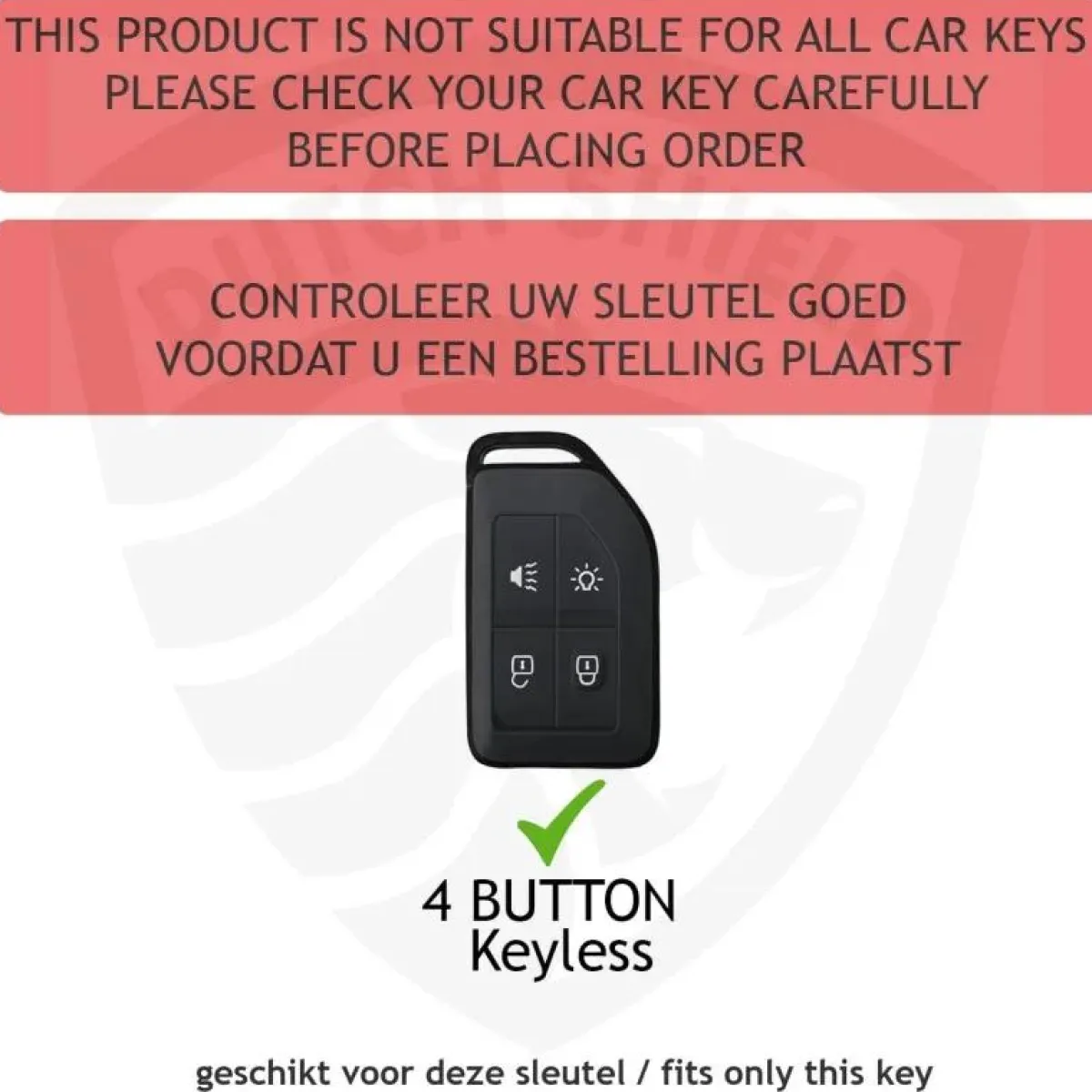 Outlet Metalen Sleutelhoesje voor Volvo Truck - 4 knoppen Autosleutelhoesjes
