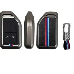 Clearance Metalen Sleutelhoesje voor Volvo Truck - 2 knoppen Autosleutelhoesjes