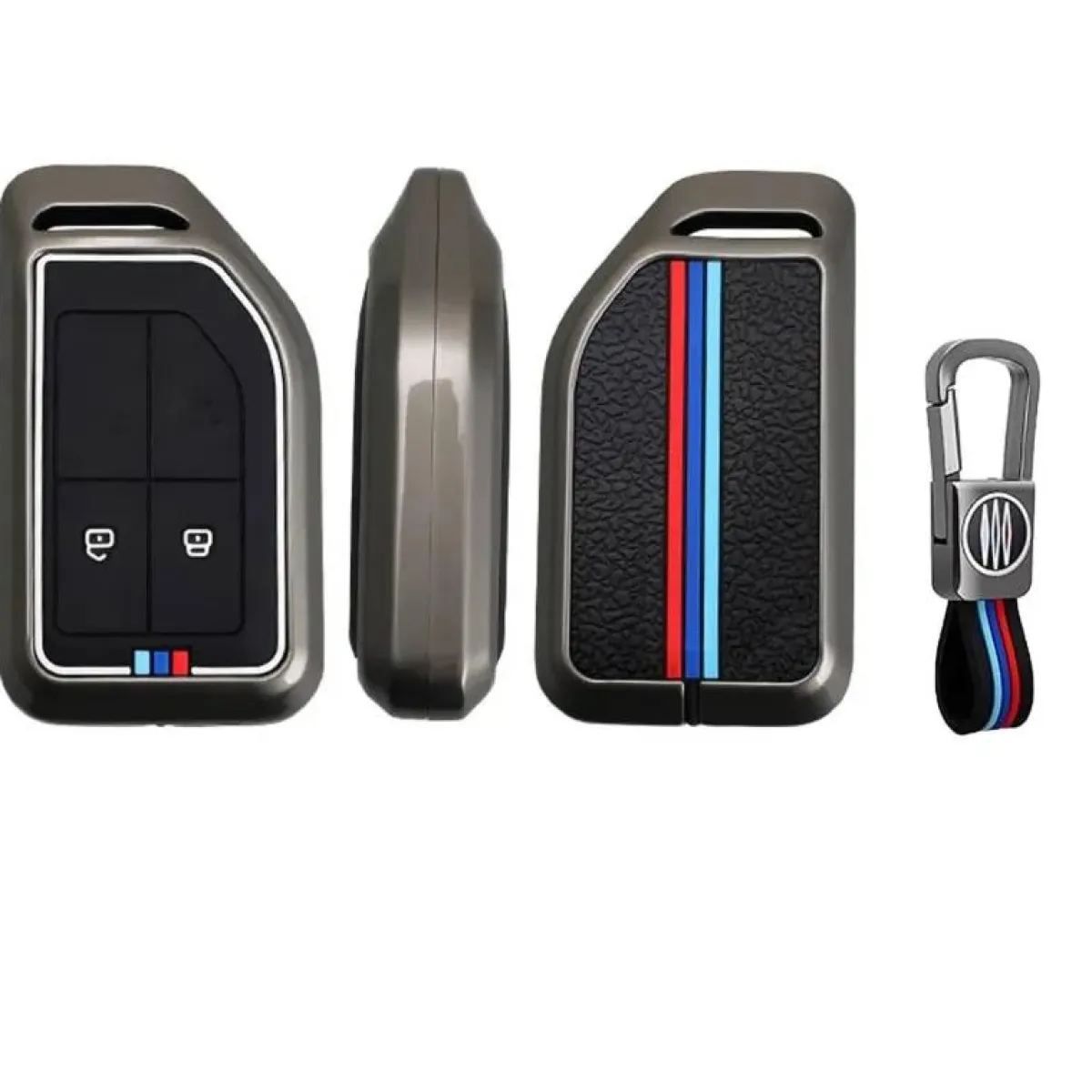 Clearance Metalen Sleutelhoesje voor Volvo Truck - 2 knoppen Autosleutelhoesjes