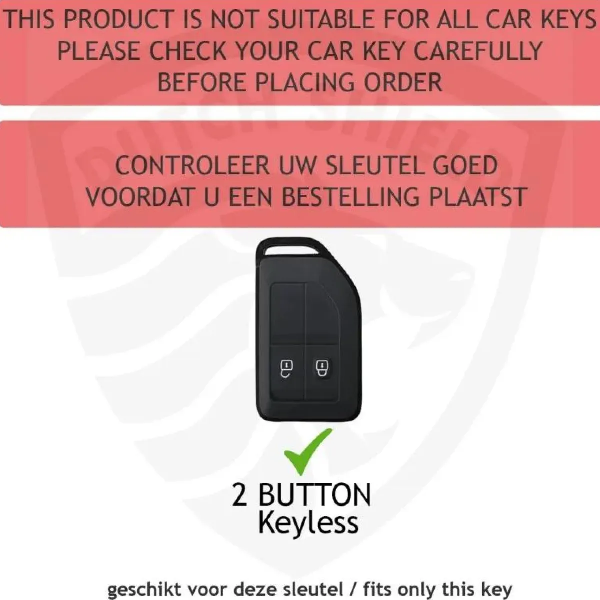 Clearance Metalen Sleutelhoesje voor Volvo Truck - 2 knoppen Autosleutelhoesjes