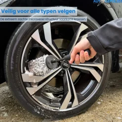 Discount Microvezel Velgenborstel - 2 Afneembare Borstels Auto Wassen