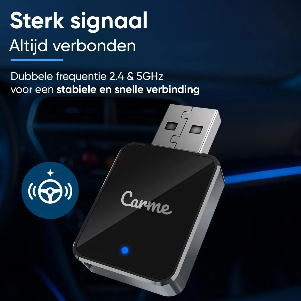 Mini 2-in-1 CarPlay & Android Auto Dongle V2 Draadloze Ontvangers