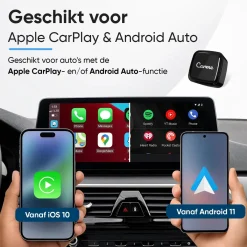 Online Mini 2-in-1 CarPlay & Android Auto Dongle V3 Draadloze Ontvangers
